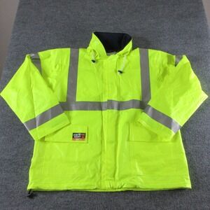Tingley Jacket Mens XL Yellow Hi Vis FR Reflective Job Sight CAT 2 Workwear